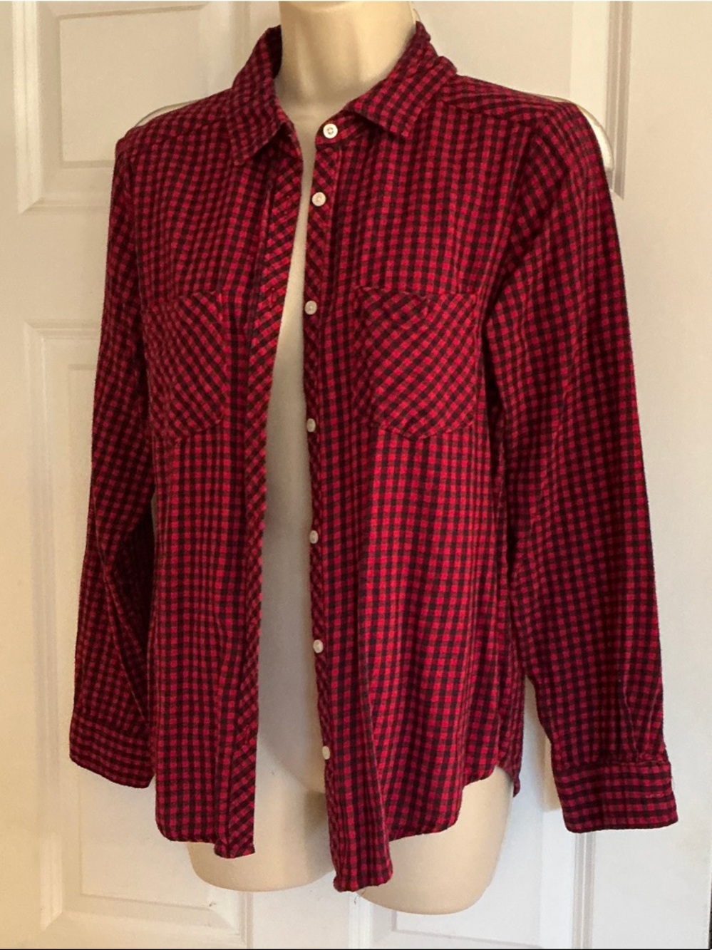 Aerie Red Checkered Shirt